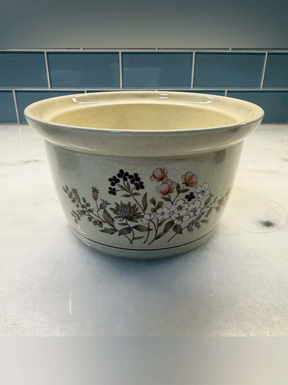 Royal Doulton Cream Ceramic Bowls with Floral Motif